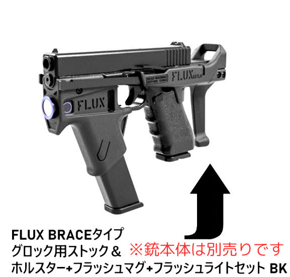 Fアームズ FLUX BRACEタイプ グロック用ストック&ホルスター+フラッシュマグ+フラッシュライトセット