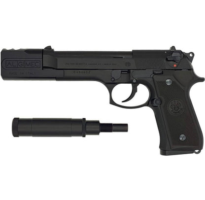 TANAKA WORKS タナカ Beretta 92FS Professional Comp Evolution 2 オールブラック ヘビーウェイト モデルガン 左側面 サプレッサー
